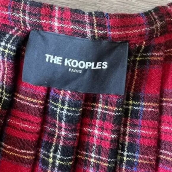 The Kooples Pleated Plaid Mini Skirt, Size - Picture 2 of 6